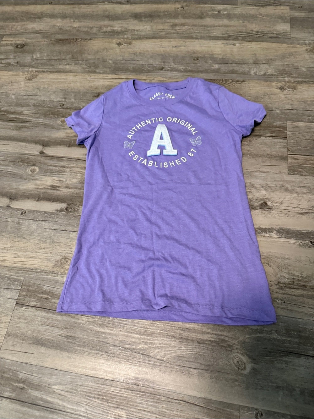Aeropostale Purple 'A' Authentic Graphic Tee